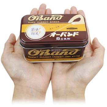 オーバンド缶 30g #16 アメ色 共和[輪ゴム・ゴムバンド]