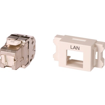 モジュラージャック JISプレート用アダプタセットRJ45 カテゴリ6A コーニング