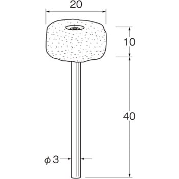 特殊バフ コットンモップバフ Φ20×10 - リューター