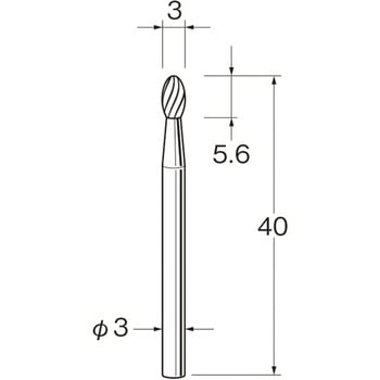 超硬カッター(スパイラルカット)軸径Φ3 リューター