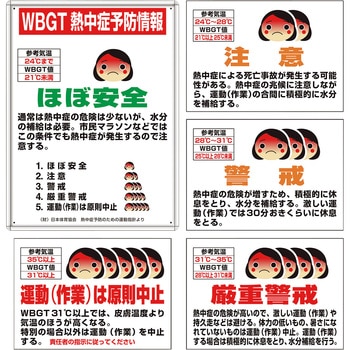 熱中症予防標識 ホルダ付標識(4枚セット) UNIT