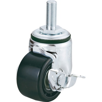 ねじ込み式重荷重用キャスター(ナイロン車) 自在ストッパー付 ユーエイキャスター