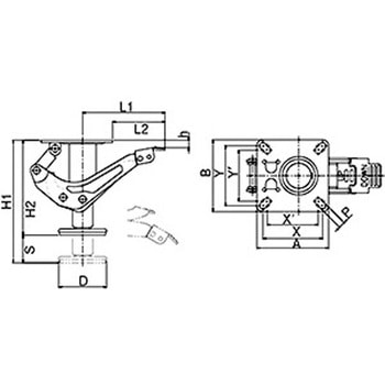 ユーエイロック(スチール製) - ユーエイキャスター