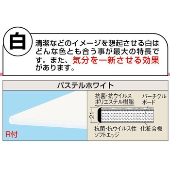 CSパールワゴン(抗菌パールホワイト/サイレントエラストマー車/天板付) サカエ
