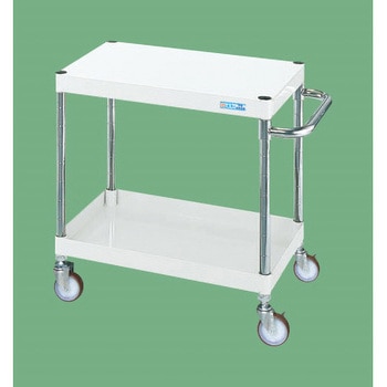 CSパールワゴン(軽量/抗菌パールホワイト/ナイロンウレタン車/直進安定金具付) サカエ
