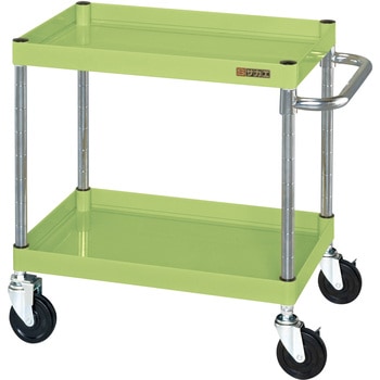 CSパールワゴン(中量タイプ/ゴム車/H600/2段/直進安定金具付) サカエ