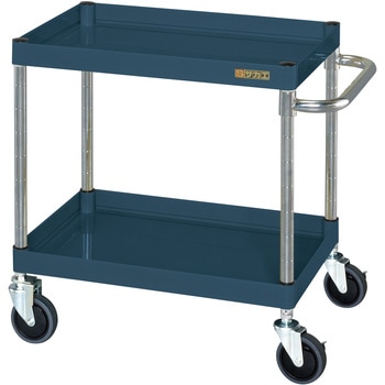 CSパールワゴン(中量タイプ/ゴム車/H600/2段/直進安定金具付) サカエ