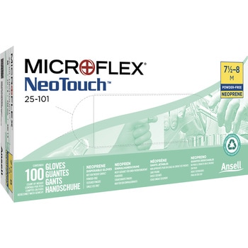 耐薬品ネオプレンゴム使い捨て手袋 NeoTouch 25-101 Ansell