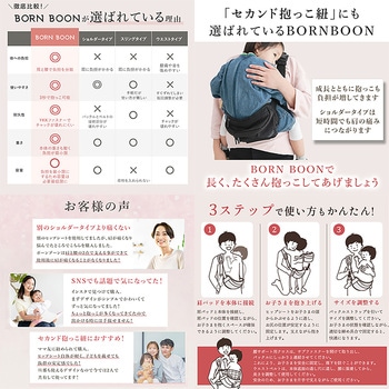 BORN BOON ボーンブーン ヒップシート ショルダーバック 2way 抱っこ紐 orivance