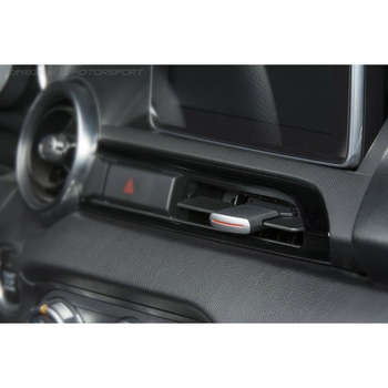 エアコンノブ シルバー/レッド ND0-301450ER アイエルモータースポーツ