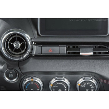 エアコンノブ シルバー/レッド ND0-301450ER アイエルモータースポーツ