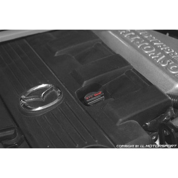 オイルレベルゲージハンドル クローム/レッド NCD-301260 - アイエルモータースポーツ