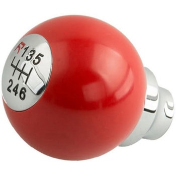 シフトノブ ボールタイプ レッド/クローム 6速 NC0-301661 - アイエルモータースポーツ
