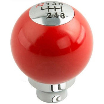 シフトノブ ボールタイプ レッド/クローム 6速 NC0-301661 - アイエルモータースポーツ