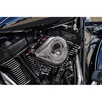 ステルス エアクリーナー ミニティアドロップ スモーキークローム Lava Chrome 170-0780 エスアンドエスサイクル