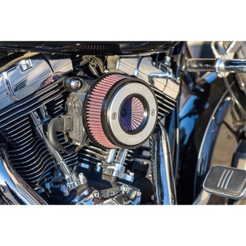 AirStinger エアスティンガーステルス エアクリーナー アルミリング ナチュラルフィニッシュ 170-0715A エスアンドエスサイクル