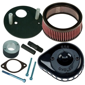 ステルス エアクリーナーキット ミニティアドロップ グロスブラック 170-0446C エスアンドエスサイクル