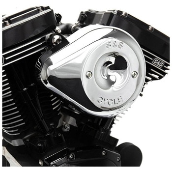 ステルス エアクリーナーキット ティアドロップ クローム 170-0526B エスアンドエスサイクル