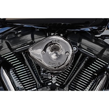ステルス エアクリーナーキット ミニティアドロップ スモーキークローム Lava Chrome 170-0782 エスアンドエスサイクル