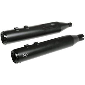 GNX スリップオン Mufflers ブラック 550-0990 エスアンドエスサイクル