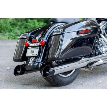 スリップオン Mk45カットラス クローム/ブラック 550-1017 エスアンドエスサイクル