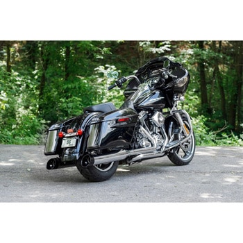スリップオン Mk45カットラス クローム/ブラック 550-1017 エスアンドエスサイクル