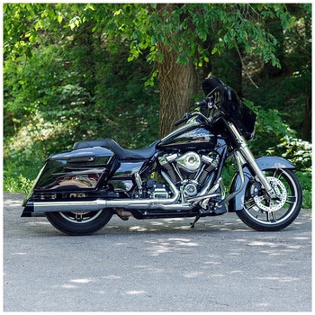スリップオン Mk45カットラス クローム/ブラック 550-1011 エスアンドエスサイクル