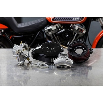 スーパーGキャブレター&スラッシャーティアドロップステルスエアクリーナーキット ブラック 110-0148 エスアンドエスサイクル