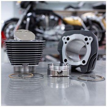 128 ビッグボアキットブラック.G H/L 910-0733 エスアンドエスサイクル