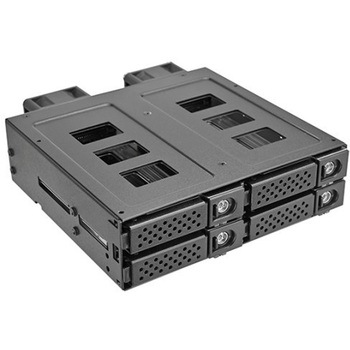 SilverStone HDD増設ベイ シングル5.25 デバイスベイから4つのU.2 (SFF-8639) SSDへのアダプタケージ SST-FS204-US SILVER STONE(シルバーストーン)