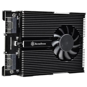 SilverStone SSD増設ベイ SDP13 3.5 ベイ～PCIe NVMe M.2 SSD x4アダプタ SST-SDP13B SILVER STONE(シルバーストーン)