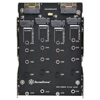 SilverStone SSD増設ベイ SDP13 3.5 ベイ～PCIe NVMe M.2 SSD x4アダプタ SST-SDP13B SILVER STONE(シルバーストーン)