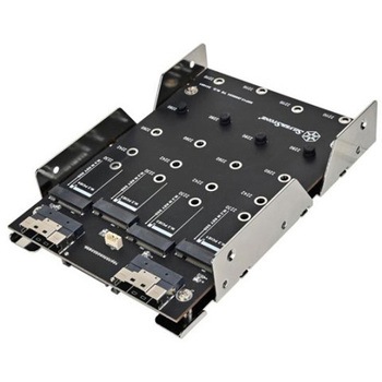 SilverStone SSD増設ベイ SDP13 3.5 ベイ～PCIe NVMe M.2 SSD x4アダプタ SST-SDP13B SILVER STONE(シルバーストーン)