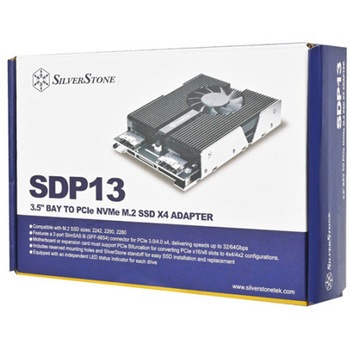 SilverStone SSD増設ベイ SDP13 3.5 ベイ～PCIe NVMe M.2 SSD x4アダプタ SST-SDP13B SILVER STONE(シルバーストーン)
