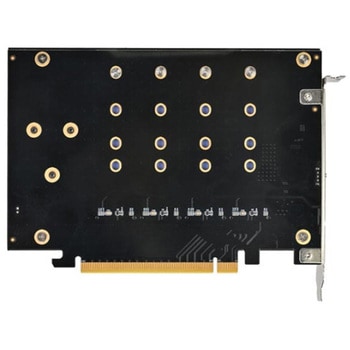 SilverStone 拡張カード ECM40 PCIe 4.0 x16～4 x M.2 NVMe SSDアダプタカード SST-ECM40 SILVER STONE(シルバーストーン)