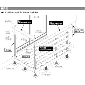 HCフェンス柱セット 直線部用 フクビ化学