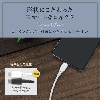 耐屈曲3万回 Type-C to Type-C シリコンケーブル 1m ホワイト OWLTECH(オウルテック)