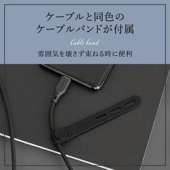 耐屈曲3万回 Type-C to Type-C シリコンケーブル 2m ブラック OWLTECH(オウルテック)