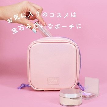 sofumo mashikaku pouch(マシカクポーチ) 収納 化粧ポーチ ミニポーチ コスメ スクエア ガジェットポーチ 旅行 全2色 ピンクライラック(MOT-GPOUCH02) MOTTERU