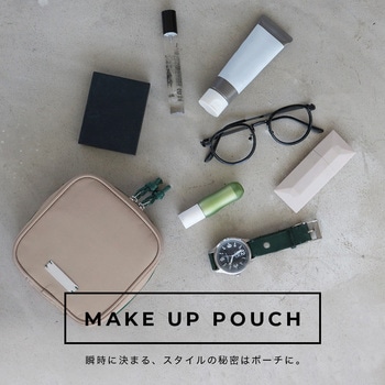 sofumo mashikaku pouch(マシカクポーチ) スタイリッシュ ガジェットポーチ メイクポーチ 収納  旅行 シンプル スクエア  全2色 カーキ(MOT-GPOUCH03-MG) MOTTERU