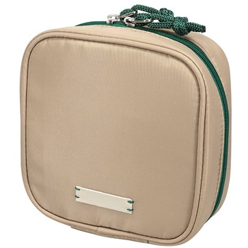 sofumo mashikaku pouch(マシカクポーチ) スタイリッシュ ガジェットポーチ メイクポーチ 収納  旅行 シンプル スクエア  全2色 ベージュ(MOT-GPOUCH03-BG) MOTTERU