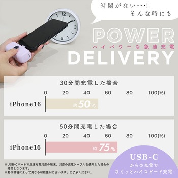 ダイレクトモバイルバッテリー 5，000mAh PD20W出力対応 USB-Cコネクタ 2台同時充電 PSE適合製品 全7色 2年保証 シェルピンク(MOT-MB5002-ECPK) MOTTERU