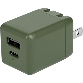 AC充電器 PD20w A×1 C×1 オリーブグリーン - OWLTECH(オウルテック)