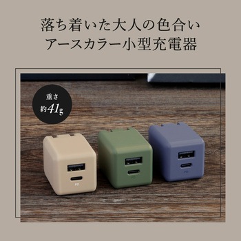 AC充電器 PD20w A×1 C×1 サンドベージュ OWLTECH(オウルテック)