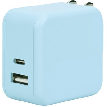 AC充電器 PD35W USB-C 1ポートUSB-A 1ポート 折りたたみ式プラグ 急速充電 PSE適合製品 全7色 2年保証 パウダーブルー(MOT-ACPD35WU1-BL) MOTTERU