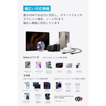 Anker Charger (45W) with USB-C & USB-C ケーブル 2個セット - Anker(アンカー)