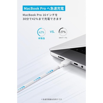 Anker USB-C & USB-C ケーブル (高耐久ナイロン) 1.8m Anker(アンカー)