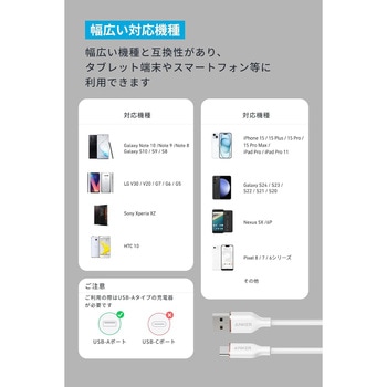 Anker USB-C & USB-A ケーブル (Flow) 0.9m Anker(アンカー)