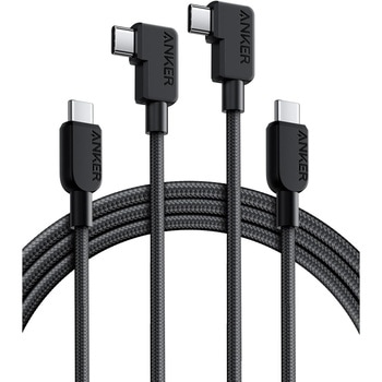 Anker USB-C & USB-C ケーブル (L字， 240W， 高耐久ナイロン) 1.8m 2本セット Anker(アンカー)