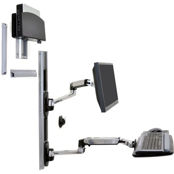 エルゴトロン LX ウォールマウントシステム 小型CPUホルダー付き アルミニウム 32インチ(2.3～11.3kg)まで VESA規格対応 ERGOTRON(エルゴトロン)